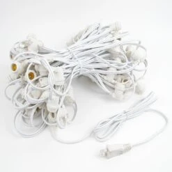 80 Clear G50 Commercial Grade Intermediate Base Light Set - White Wire -Christmas Lights Series 0021888 80 clear g50 commercial grade intermediate base light set white wire