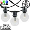 80 Warm White LED G50 Commercial Grade Intermediate Base Light Set