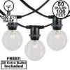 80 Clear G50 Commercial Grade Intermediate Base Light Set