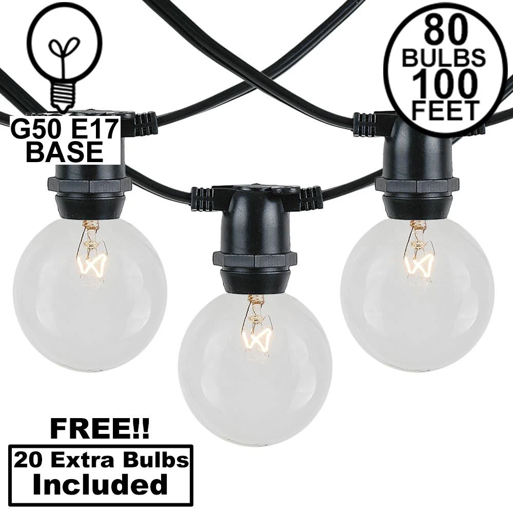 80 Clear G50 Commercial Grade Intermediate Base Light Set 1 80 Clear G50 Commercial Grade Intermediate Base Light Set