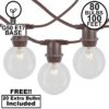 80 Clear G50 Commercial Grade Intermediate Base Light Set - Brown Wire