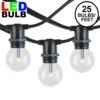 25 Warm White LED G30 Commercial Grade Candelabra Base Light Set