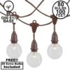 80 Clear G50 Suspended Commercial Grade Intermediate Base Light Set - Brown Wire