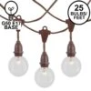 25 Clear G50 Suspended Commercial Grade Intermediate Base Light Set - Brown Wire
