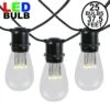25 LED S14 Warm White Commercial Grade Light String Set On 37.5' Of Black Wire