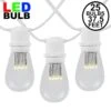 25 LED S14 Warm White Commercial Grade Light String Set On 37.5' Of White Wire