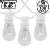 50 Clear S14 Commercial Grade Light String Set On 100' Of White Wire