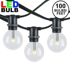 100 Warm White LED G40 Commercial Grade Candelabra Base Light Set