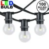 100 Warm White LED G30 Commercial Grade Candelabra Base Light Set