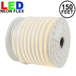150 Ft Warm White LED Neon Flex Rope Light Spool 120 Volt