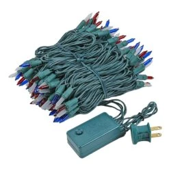 Red/White/Blue Multi Function Chasing Christmas Lights -Christmas Lights Series 0022672 redwhiteblue multi function chasing christmas lights