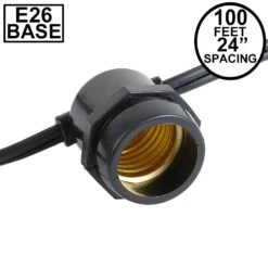100' Black Commercial Grade Stringer (E26 Base)