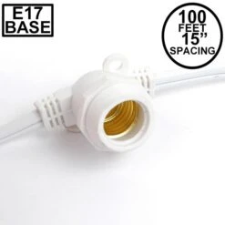 100' White Commercial Grade Stringer 80 Intermediate (e17) Base Sockets