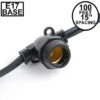 100' Black Commercial Grade Stringer 80 Intermediate (e17) Base Sockets