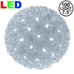 100 Pure White LED 7.5" Sphere