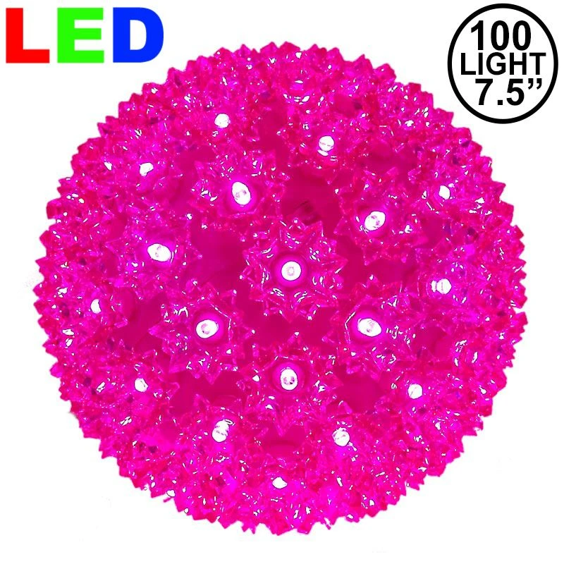 100 Pink LED 7.5" Sphere 1 100 Pink LED 7.5" Sphere
