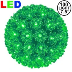 100 Green LED 7.5" Sphere