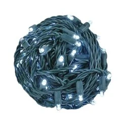 Coaxial 100 LED Pure White 6" Spacing Green Wire -Christmas Lights Series 0023133 coaxial 100 led pure white 6 spacing green wire