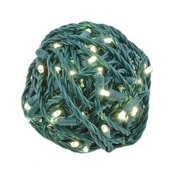Coaxial 100 LED Warm White 4" Spacing Green Wire 12 Coaxial 100 LED Warm White 4" Spacing Green Wire -Christmas Lights Series 0023181 coaxial 100 led warm white 4 spacing green wire