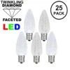 Twinkle Pure White C9 LED Replacement Bulbs 25 Pack