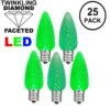 Twinkle Green C9 LED Replacement Bulbs 25 Pack