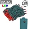 Red 140 LED Multi Function Chasing Christmas Lights