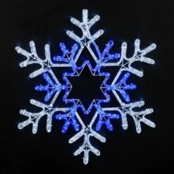 30" Deluxe Pure White/Blue LED Snowflake -Christmas Lights Series 0023454 30 deluxe pure whiteblue led snowflake