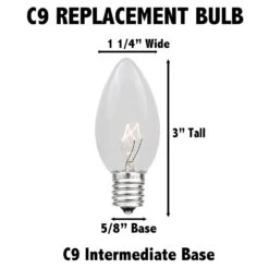 Red Twinkle C9 Bulbs 7 Watt Replacement Lamps 25 Pack -Christmas Lights Series 0023654 red twinkle c9 bulbs 7 watt replacement lamps 25 pack