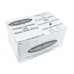 24 Warm White Plastic LED S14 Commercial Grade Suspended Light String Set On 48' Of White Wire Shatterproof -Christmas Lights Series 0023691 24 warm white plastic led s14 commercial grade suspended light string set on 48 of white wire shatte