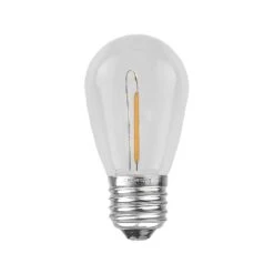 Warm White S14 LED Plastic Filament Medium Base E26 Bulbs - 25pk -Christmas Lights Series 0023705 warm white s14 led plastic filament medium base e26 bulbs 25pk
