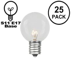 25 Pack Of Clear S11 10 Watt Bulbs Intermediate Base E17