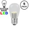 5 Pack Warm White S14 LED Medium Base E26 Bulbs W/ 9 LEDs