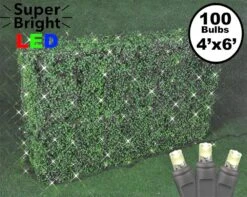 Warm White LED Net Lights 4x6 Black Wire