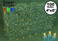 Yellow LED Net Lights 4x6 Green Wire
