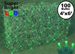 Green LED Net Lights 4x6 Green Wire