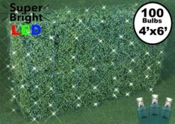 Warm White LED Net Lights 4x6 Green Wire