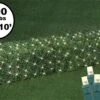 Warm White LED Net Lights 2x10 Green Wire