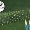 2' X 10' Super Bright Clear Net Lights - Green Wire