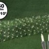 2' X 10' Super Bright Clear Net Lights - Brown Wire