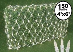 4' X 6' Pro-Grade Net Lights - White Wire