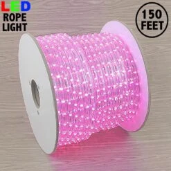 Pink LED Rope Light Spool 150' 1/2" 2 Wire 120V