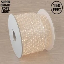 150 Ft Clear Rope Light Spool 1/2" 120 Volt