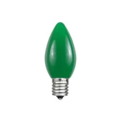 C7 - Green - Ceramic (plastic) LED Replacement Bulbs - 25 Pack 6 C7 - Green - Ceramic (plastic) LED Replacement Bulbs - 25 Pack -Christmas Lights Series 0024993 c7 green ceramic plastic led replacement bulbs 25 pack