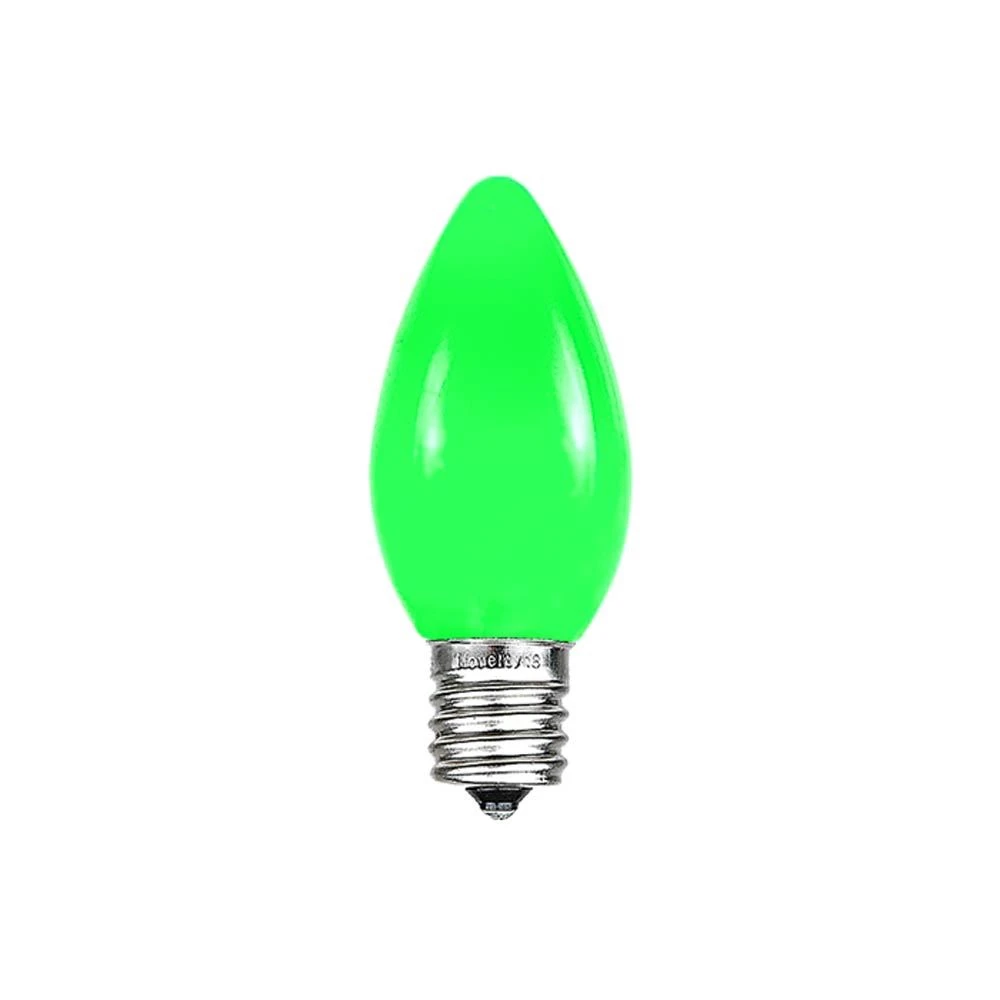 C7 - Green - Ceramic (plastic) LED Replacement Bulbs - 25 Pack 2 C7 - Green - Ceramic (plastic) LED Replacement Bulbs - 25 Pack - Image 2
