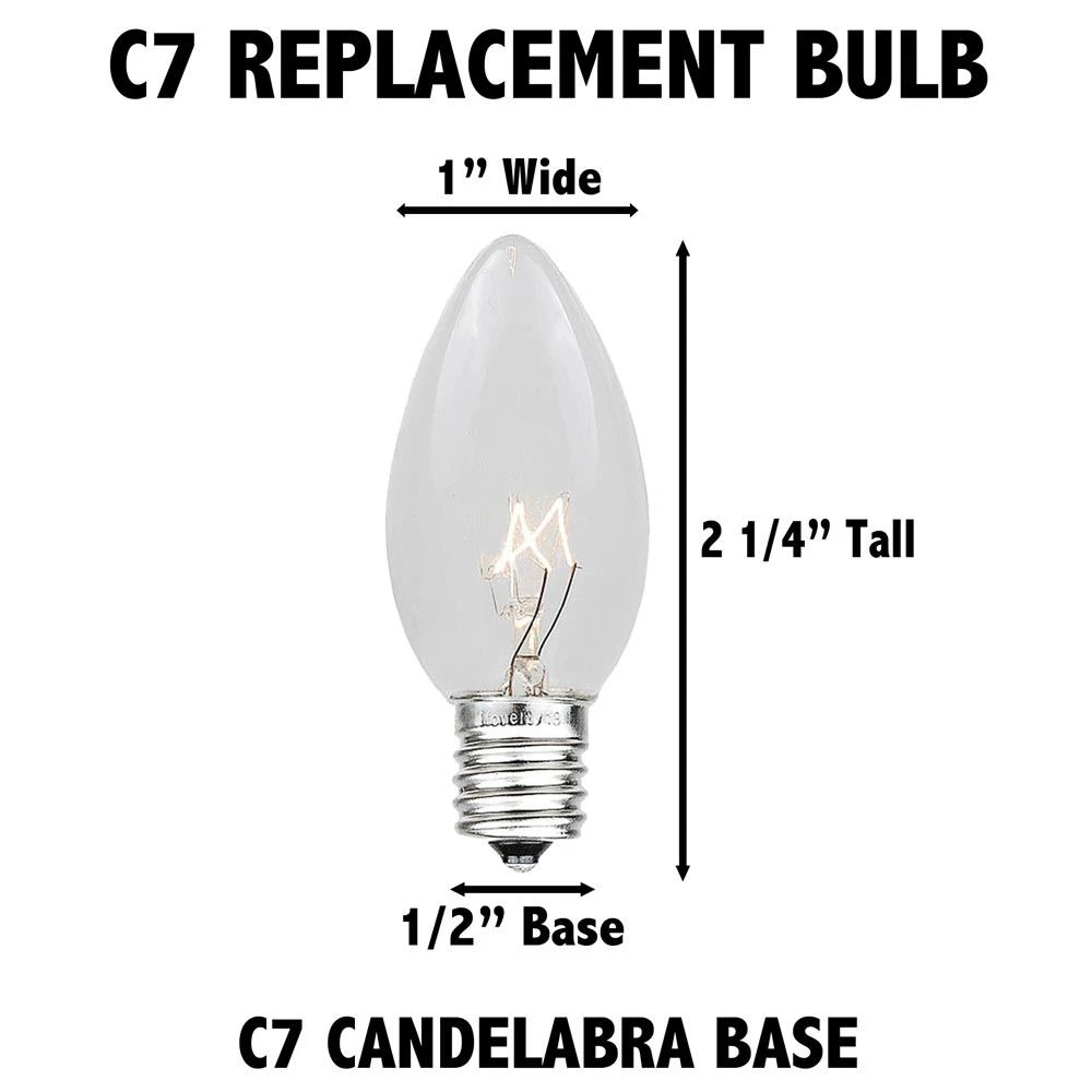 C7 - Green - Ceramic (plastic) LED Replacement Bulbs - 25 Pack 4 C7 - Green - Ceramic (plastic) LED Replacement Bulbs - 25 Pack - Image 4