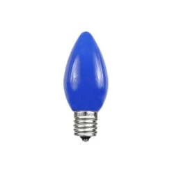 C7 - Blue - Ceramic (plastic) LED Replacement Bulbs - 25 Pack -Christmas Lights Series 0024999 c7 blue ceramic plastic led replacement bulbs 25 pack