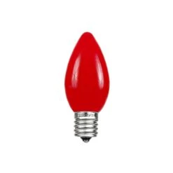 C7 - Red - Ceramic (plastic) LED Replacement Bulbs - 25 Pack -Christmas Lights Series 0025001 c7 red ceramic plastic led replacement bulbs 25 pack
