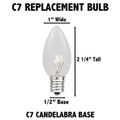 C7 - Warm White - Ceramic (plastic) LED Replacement Bulbs - 25 Pack 7 C7 - Warm White - Ceramic (plastic) LED Replacement Bulbs - 25 Pack -Christmas Lights Series 0025019 c7 warm white ceramic plastic led replacement bulbs 25 pack
