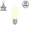 C7 - Warm White - Ceramic (plastic) LED Replacement Bulbs - 25 Pack