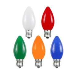 C7 - Multi - Ceramic (plastic) LED Replacement Bulbs - 25 Pack 6 C7 - Multi - Ceramic (plastic) LED Replacement Bulbs - 25 Pack -Christmas Lights Series 0025025 c7 multi ceramic plastic led replacement bulbs 25 pack